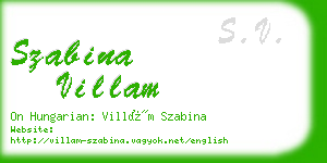 szabina villam business card